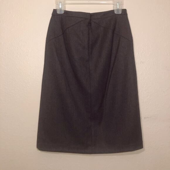 Theory Gray Wool Blend Office Work Career A-line Capsule Skirt Size 0 - Picture 7 of 10